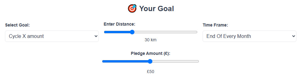 Set your goal preview